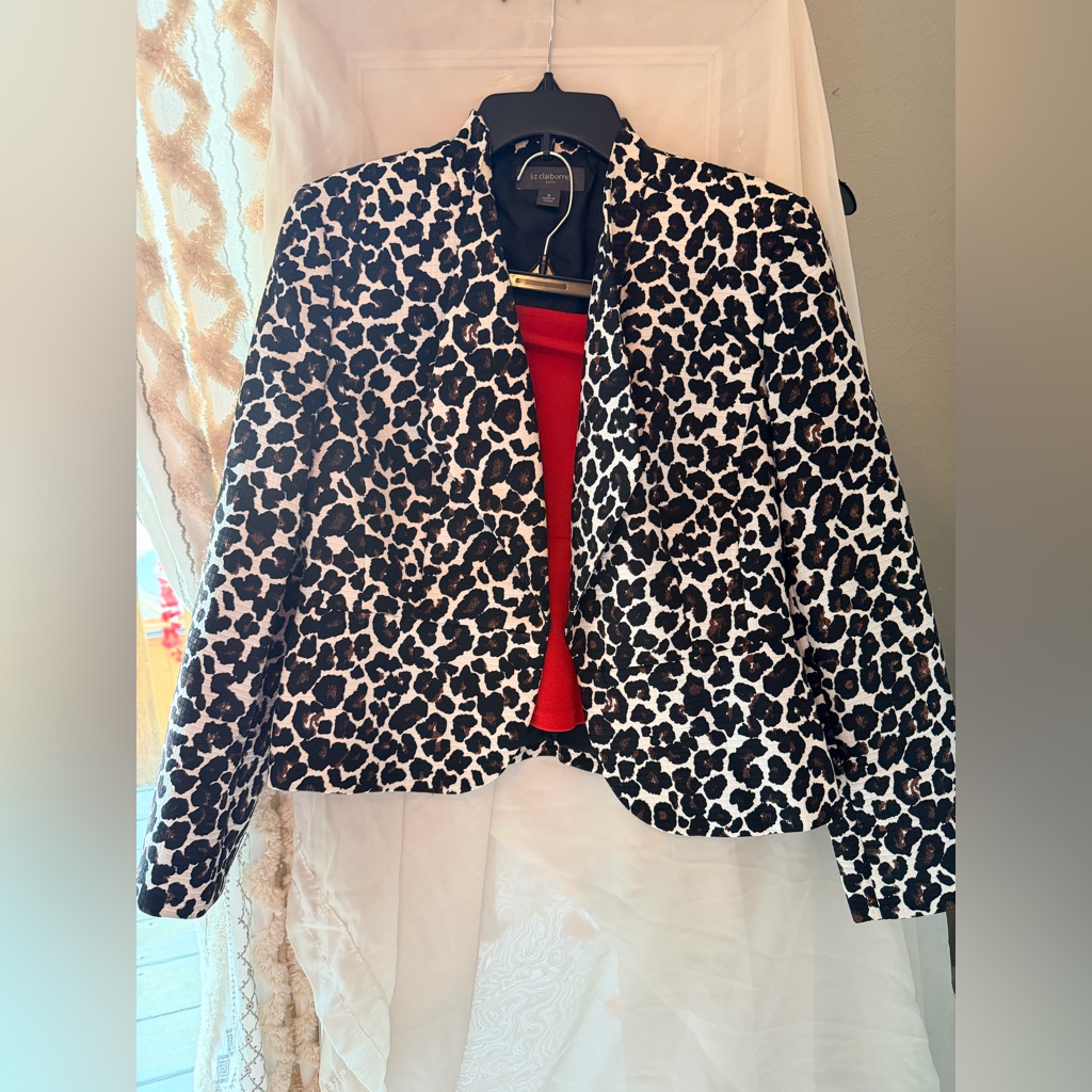 Liz Claiborne Leopard Print Women's Blazer